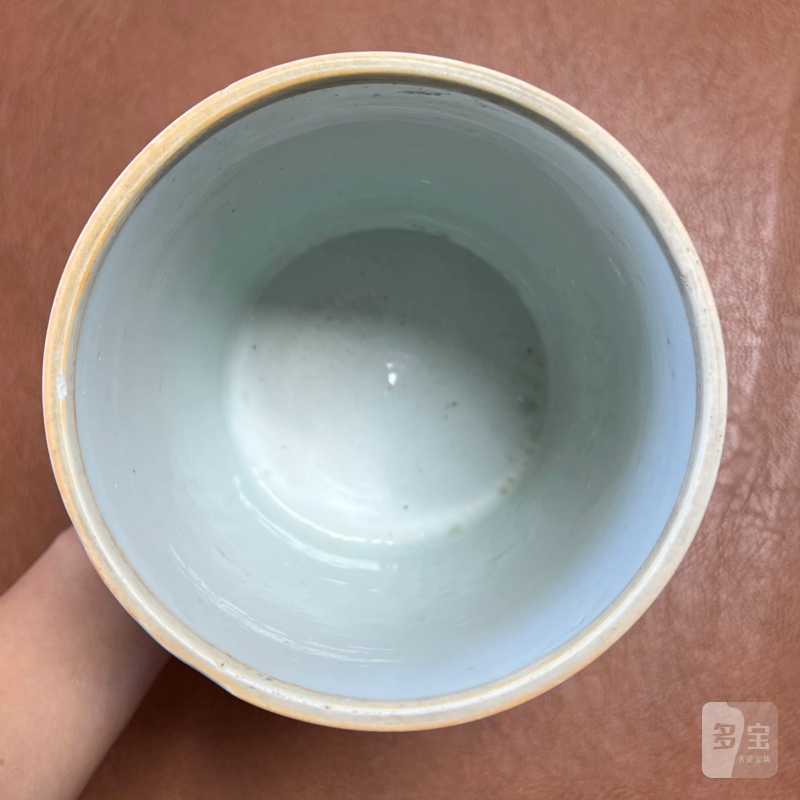 明 青花山水人物纹笔筒 - 图22